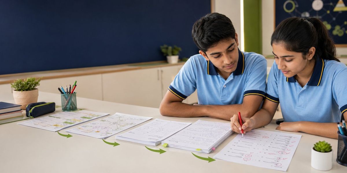 Two students working through practice questions together