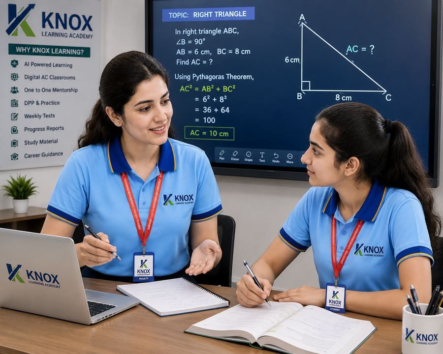 Faculty giving one-to-one guidance at Knox Learning Academy